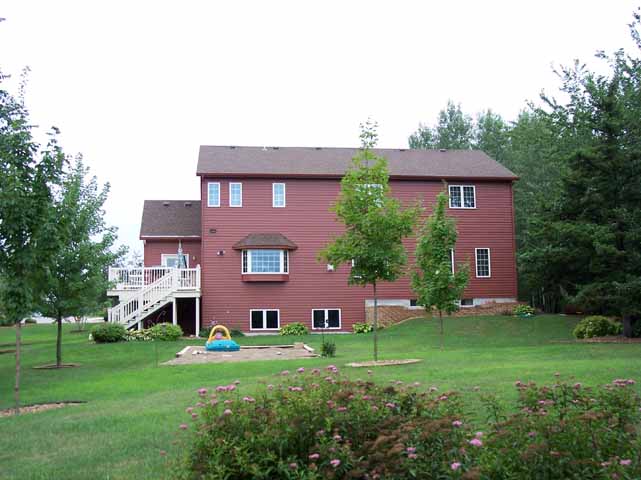 Rear of property