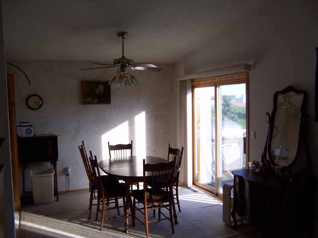 Eating Area with sliding doors to deck