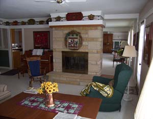 Family room fireplace