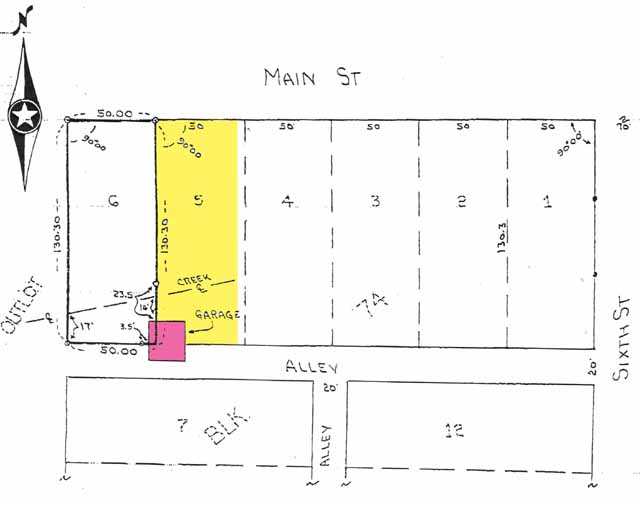 Garage encroaches upon property